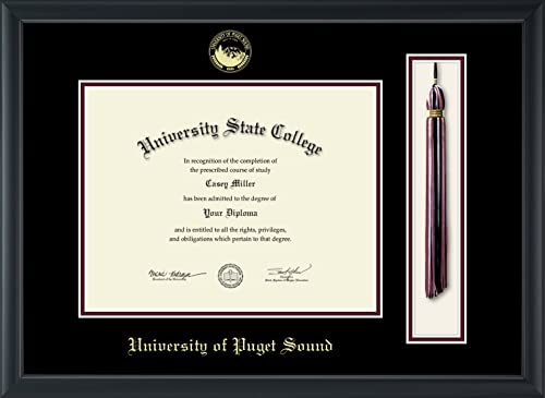 University of Puget Sound - Officially Licensed - Gold Embossed Tassel Diploma Frame - Document Size 11" x 8.5"