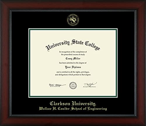 Clarkson University Wallace H. Coulter School of Engineering - Officially Licensed - Gold Embossed Diploma Frame - Document Size 11" x 8.5"