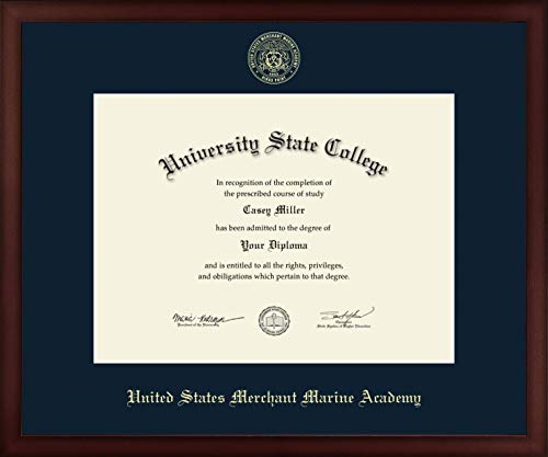 United States Merchant Marine Academy - Officially Licensed - Gold Embossed Diploma Frame - Document Size 16" x 12"