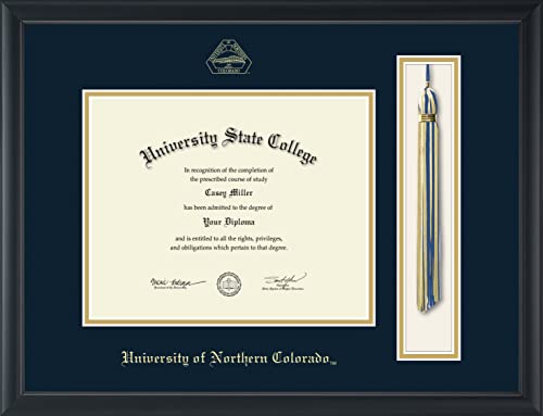 University of Northern Colorado - Officially Licensed - Gold Embossed Tassel Diploma Frame - Document Size 10" x 8"