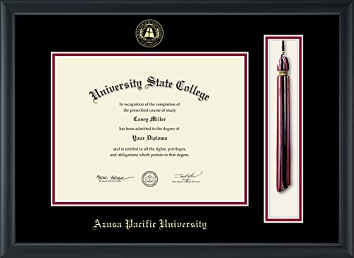 Azusa Pacific University - Officially Licensed - Gold Embossed Tassel Diploma Frame - Document Size 11" x 8.5"