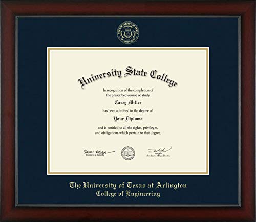 The University of Texas at Arlington College of Engineering - Officially Licensed - Gold Embossed Diploma Frame - Document Size 14" x 11"