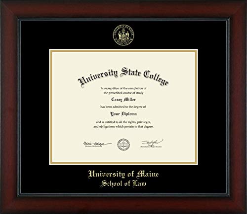 University of Southern Maine School of Law - Officially Licensed - Master's/PhD - Gold Embossed Diploma Frame - Document Size 11" x 8.5"