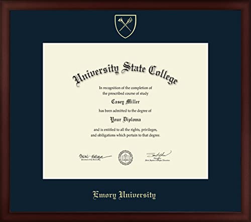 Emory University - Officially Licensed - Gold Embossed Diploma Frame - Document Size 17" x 14"