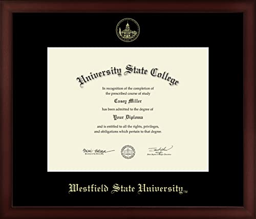 Westfield State University - Officially Licensed - Gold Embossed Diploma Frame - Document Size 11" x 8.5"