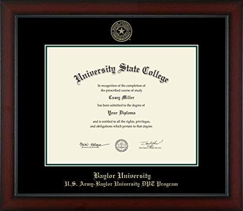 Baylor University U.S. Army-Baylor University DPT Program - Officially Licensed - Gold Embossed Diploma Frame - Document Size 14" x 11"