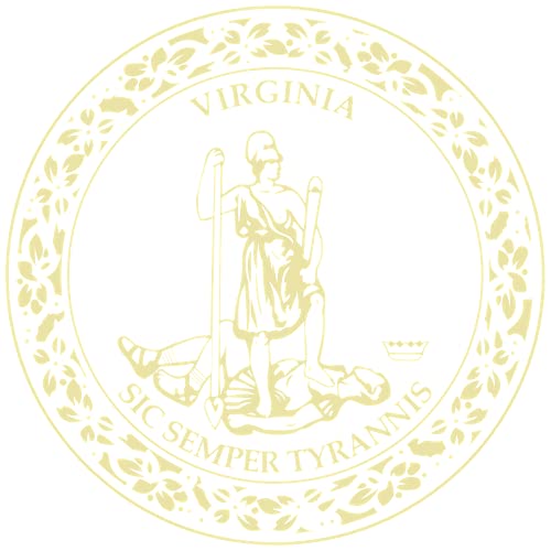 Commonwealth of Virginia - Officially Licensed - Gold Embossed Official State Seal Document Frame - Certificate Size 8.5" x 11"