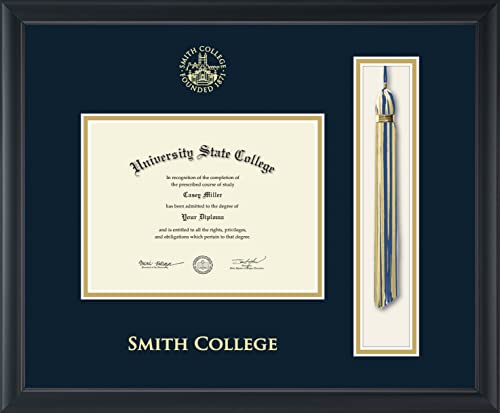 Smith College - Officially Licensed - Gold Embossed Tassel Diploma Frame - Document Size 8" x 6"