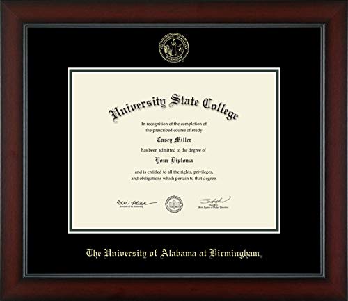 The University of Alabama at Birmingham - Officially Licensed - Bachelor's/Pre-Fall 2019 Master's/PhD - Gold Embossed Diploma Frame - Document Size 11" x 8.5"