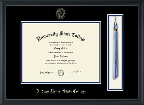 Indian River State College - Officially Licensed - Gold Embossed Tassel Diploma Frame - Document Size 11" x 8.5"