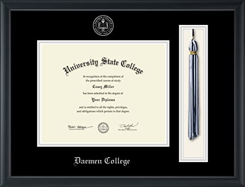 Daemen College - Officially Licensed - Silver Embossed Tassel Diploma Frame - Document Size 10" x 8"