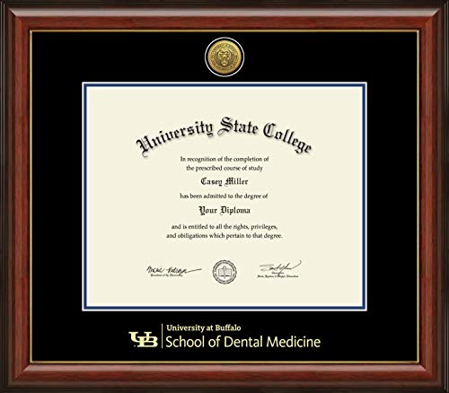 University at Buffalo School of Dental Medicine - Officially Licensed - Gold Medallion Diploma Frame - Document Size 20" x 16"