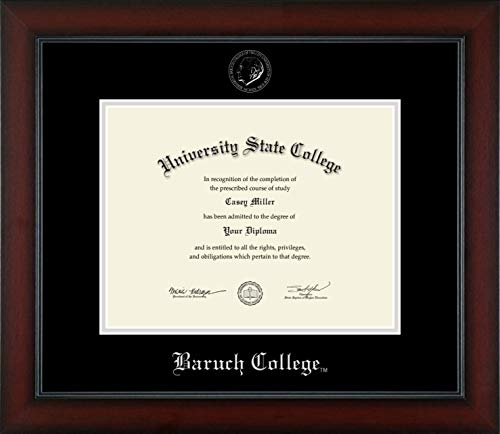 Baruch College - Officially Licensed - Silver Embossed Diploma Frame - Document Size 11" x 8.5"