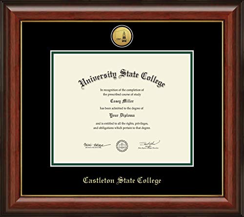 Castleton State College - Officially Licensed - Gold Medallion Diploma Frame - Document Size 10" x 8"