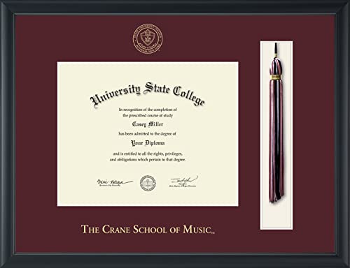 State University of New York at Potsdam - The Crane School of Music - Officially Licensed - Gold Embossed Tassel Diploma Frame - Document Size 10" x 8"