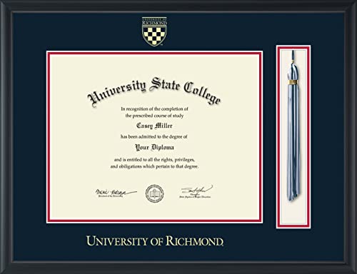 University of Richmond - Officially Licensed - Gold Embossed Tassel Diploma Frame - Document Size 14.5" x 11.5"