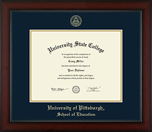 University of Pittsburgh School of Education - Officially Licensed - Gold Embossed Diploma Frame - Document Size 11" x 8.5"