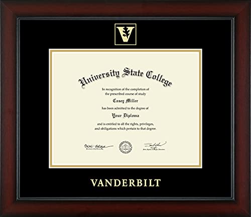 Vanderbilt University - Officially Licensed - Gold Embossed Diploma Frame - Document Size 11" x 8.5"