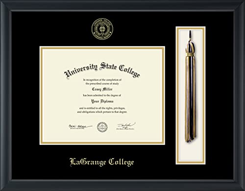 LaGrange College - Officially Licensed - Gold Embossed Tassel Diploma Frame - Document Size 9" x 7"