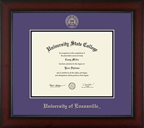 University of Evansville - Officially Licensed - Gold Embossed Diploma Frame - Document Size 11" x 8.5"