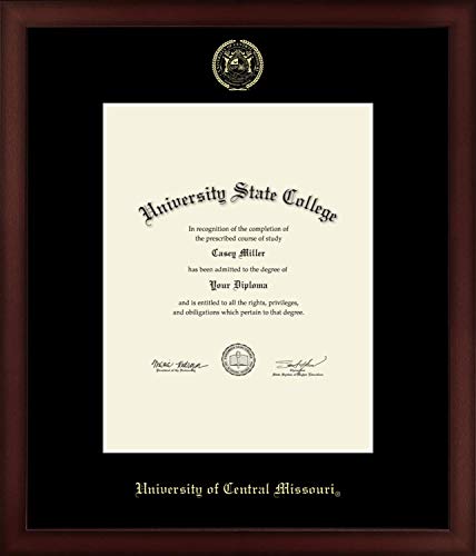 University of Central Missouri - Officially Licensed - Gold Embossed Diploma Frame - Document Size 8.5" x 11"