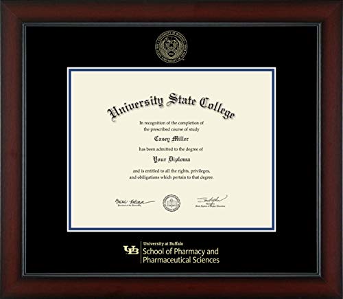 University at Buffalo School of Pharmacy and Pharmaceutical Sciences - Officially Licensed - Gold Embossed Diploma Frame - Document Size 12.5" x 9.75"