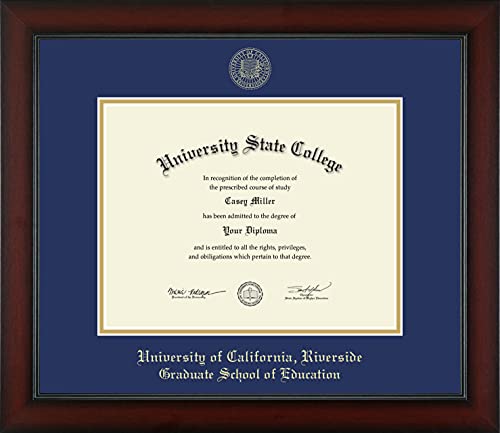 University of California Riverside Graduate School of Education - Officially Licensed - Gold Embossed Diploma Frame - Document Size 11" x 8.5"