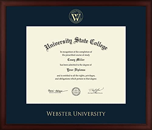 Webster University - Officially Licensed - Gold Embossed Diploma Frame - Document Size 13.75" x 10.75"