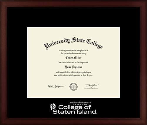 College of Staten Island - Officially Licensed - Silver Embossed Diploma Frame - Document Size 11" x 8.5"