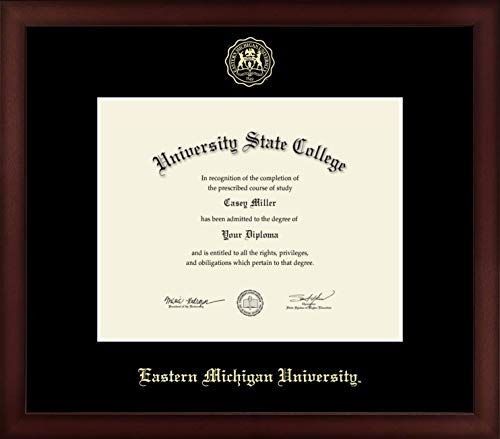 Eastern Michigan University - Officially Licensed - Gold Embossed Diploma Frame - Document Size 10" x 8"