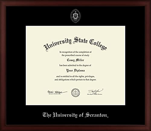 The University of Scranton - Officially Licensed - Silver Embossed Diploma Frame - Document Size 20" x 16"