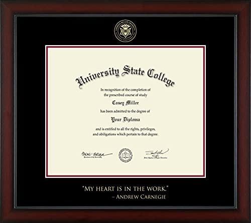 Carnegie Mellon University My Heart is in the Work - Officially Licensed - Gold Embossed Diploma Frame - Document Size 17" x 14"