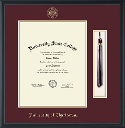 University of Charleston - Officially Licensed - Gold Embossed Tassel Diploma Frame - Document Size 11" x 14"