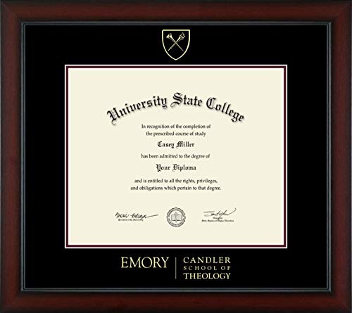 Emory University Candler School of Theology - Officially Licensed - Gold Embossed Diploma Frame - Document Size 17" x 14"