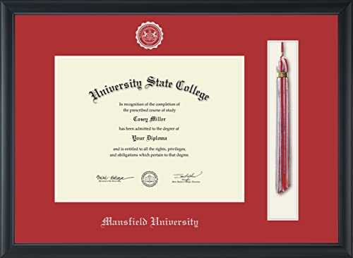 Mansfield University of Pennsylvania - Officially Licensed - Gold Embossed Tassel Diploma Frame - Document Size 11" x 8.5"