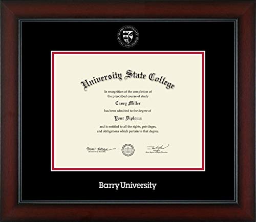 Barry University - Officially Licensed - Silver Embossed Diploma Frame - Document Size 11" x 8.5"