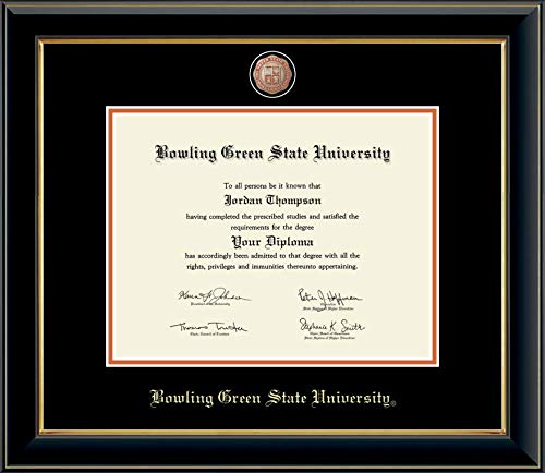 Church Hill Classics Bowling Green State University - Masterpiece Medallion - Featuring Murano Moulding - Officially Licensed - Diploma Size 11" x 8.5"