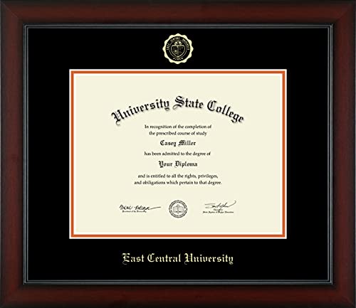 East Central University - Officially Licensed - Gold Embossed Diploma Frame - Document Size 11" x 8.5"