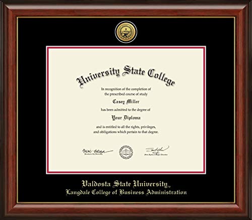 Valdosta State University Langdale College of Business Administration - Officially Licensed - Gold Medallion Diploma Frame - Document Size 15" x 12"