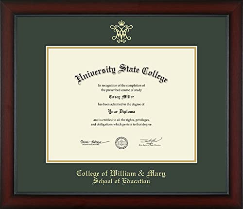 College of William & Mary School of Education - Officially Licensed - Gold Embossed Diploma Frame - Document Size 13" x 10"