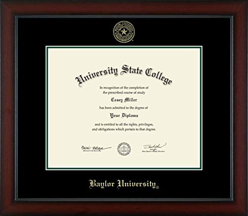 Baylor University - Officially Licensed - Gold Embossed Diploma Frame - Document Size 14" x 11"