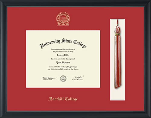 Foothill College - Officially Licensed - Gold Embossed Tassel Diploma Frame - Document Size 9" x 7"