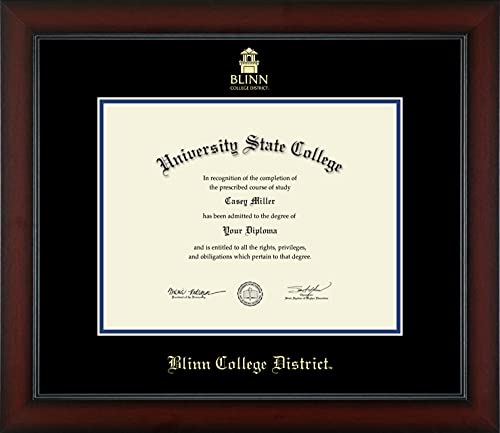 Blinn College - Officially Licensed - Gold Embossed Diploma Frame - Document Size 11" x 8.5"