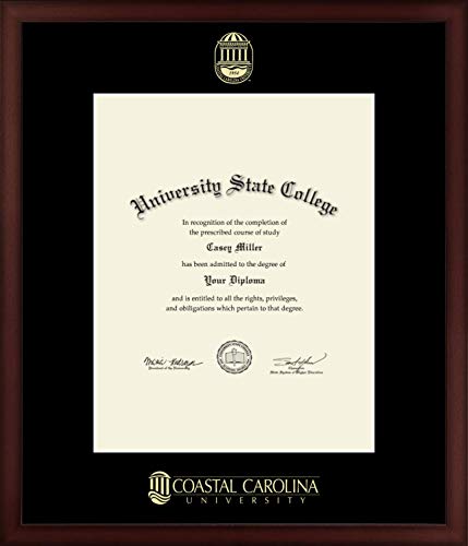 Coastal Carolina University - Officially Licensed - Gold Embossed Diploma Frame - Document Size 11" x 14"