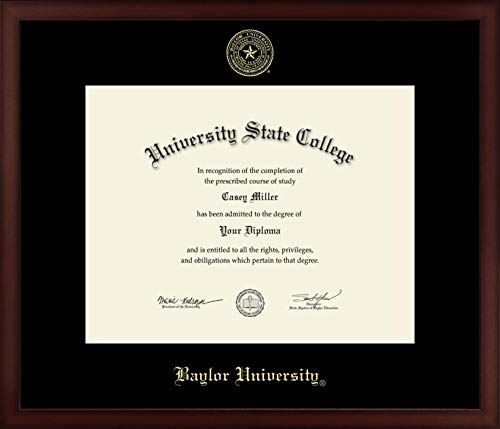 Baylor University - Officially Licensed - Gold Embossed Diploma Frame - Document Size 14" x 11"