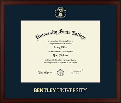 Bentley University - Officially Licensed - Gold Embossed Diploma Frame - Document Size 14" x 11"