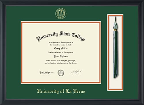 University of La Verne - Officially Licensed - Gold Embossed Tassel Diploma Frame - Document Size 11" x 8.5"