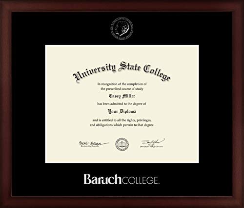 Baruch College - Officially Licensed - Silver Embossed Diploma Frame - Document Size 11" x 8.5"