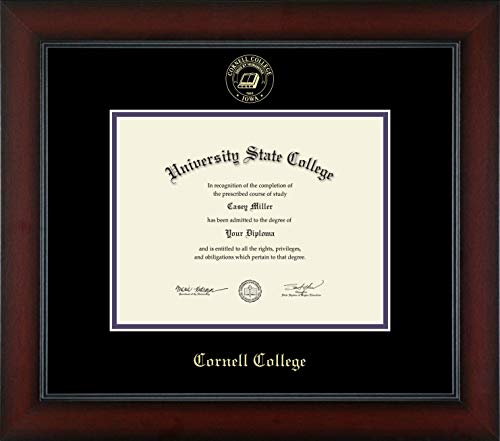 Cornell College - Officially Licensed - Gold Embossed Diploma Frame - Document Size 9" x 7"