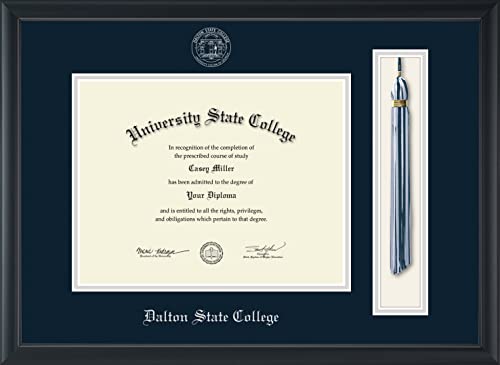 Dalton State College - Officially Licensed - Silver Embossed Tassel Diploma Frame - Document Size 11" x 8.5"